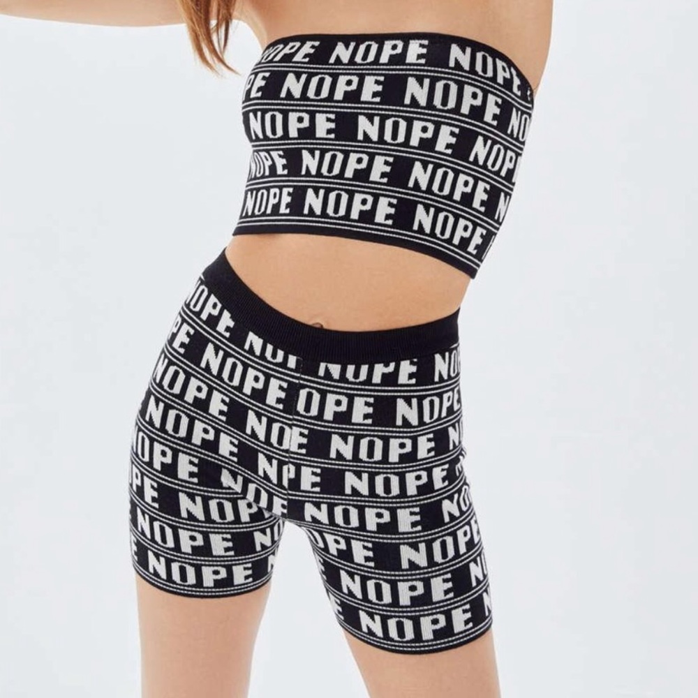 Urban outfitters Nope Biker Short Set size small